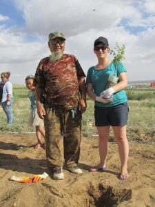 The founders of the Gobi Oasis Tree Planting Project - Byamba and Radnaa. They established the project in the middle Gobi in 1975. We are proud to support it as part of our Responsible Travel philosophy.