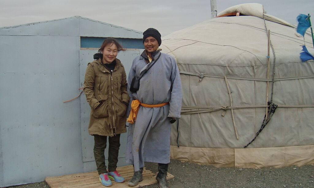 A young Mongolian herding couple. Staying with them allows you to learn more about Mongolian nomads migration