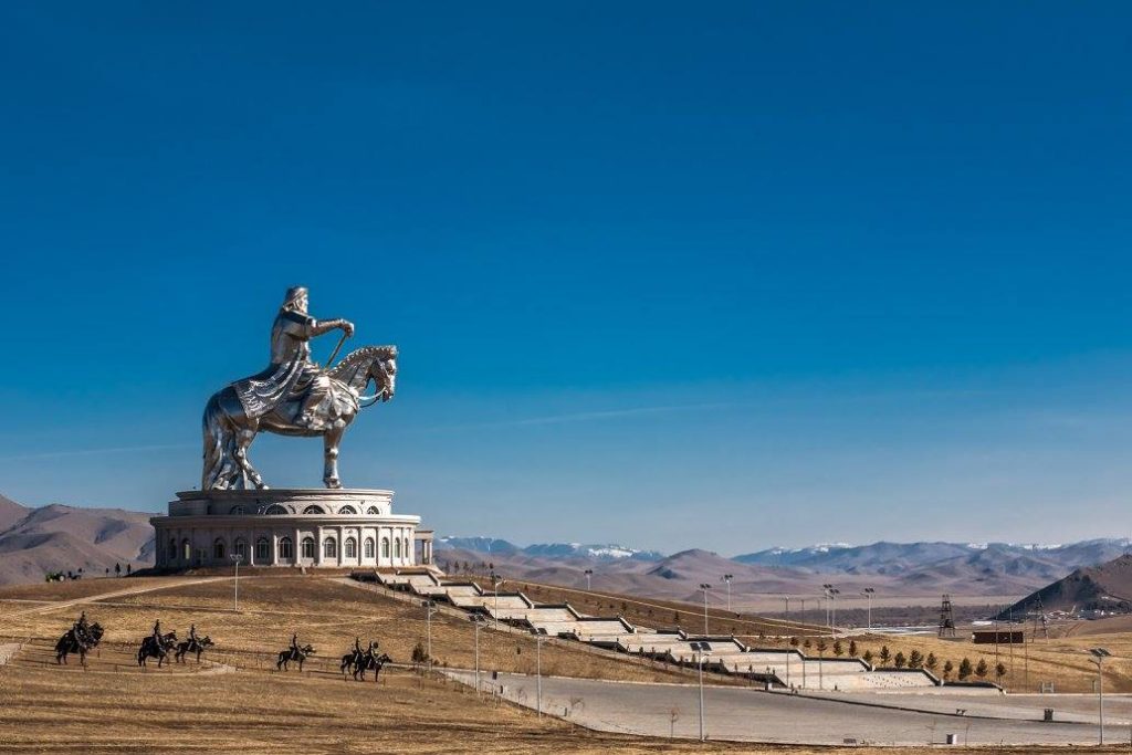 The Chinggis Khan Equestrian Statue in Mongolia. It is 131ft high!