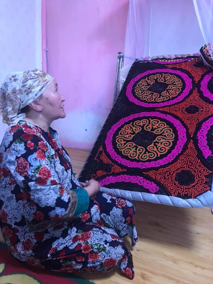 Meeting Halmira, a Kazakh woman and embroider in Olgii, Western Mongolia