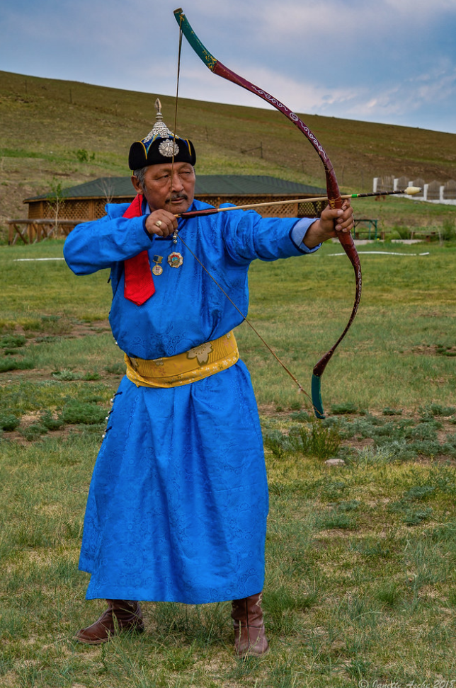 Batmonkh - a master bow and arrow maker- during one of our Mongolia day trips