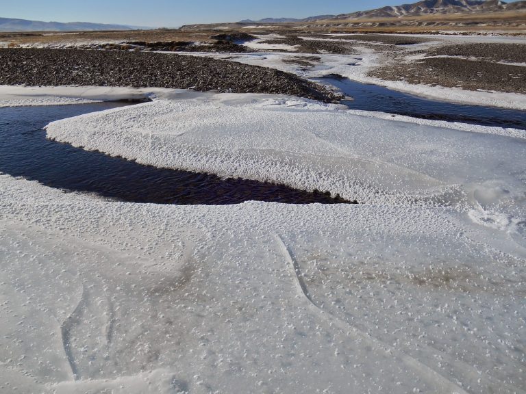 Frozen Orkhon River Mongolia