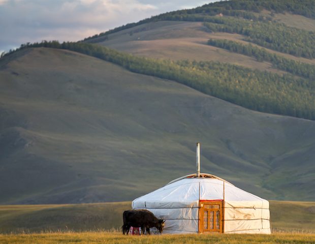 A Mongolian ger in northern Mongolia