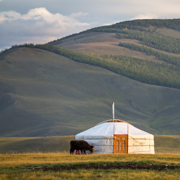 A Mongolian ger in northern Mongolia