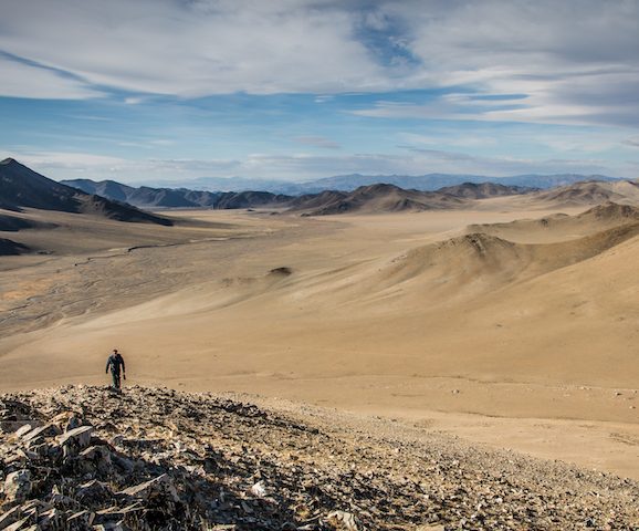 A guest of Eternal Landscapes enjoying the freedom to explore on one of our Mongolia trips