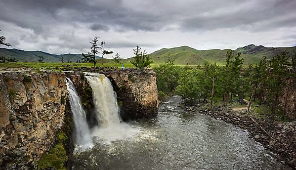 The Orkhon Waterfall in summer in our Mongolia's Nine Nines of Winter blog