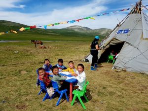 Kindergarten for the children of the Tsaatan reindeer herders at Mongolia's Darkhad Depression