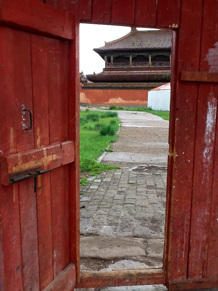 A doorway of Amarbayasgalant Monastery, Selenge Province, Mongolia