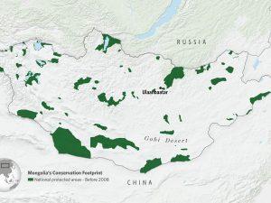 Nature Conservancy Protected Area Map Of Mongolia 2008