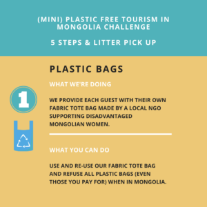 Mini Plastic Free Tourism In Mongolia Challenge | Plastic bags