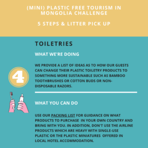 Mini Plastic Free Tourism In Mongolia Challenge | Toiletries