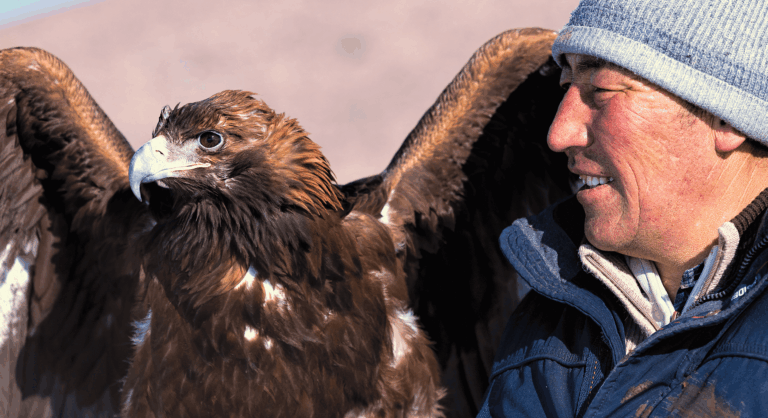 Eagle hunter and eagle