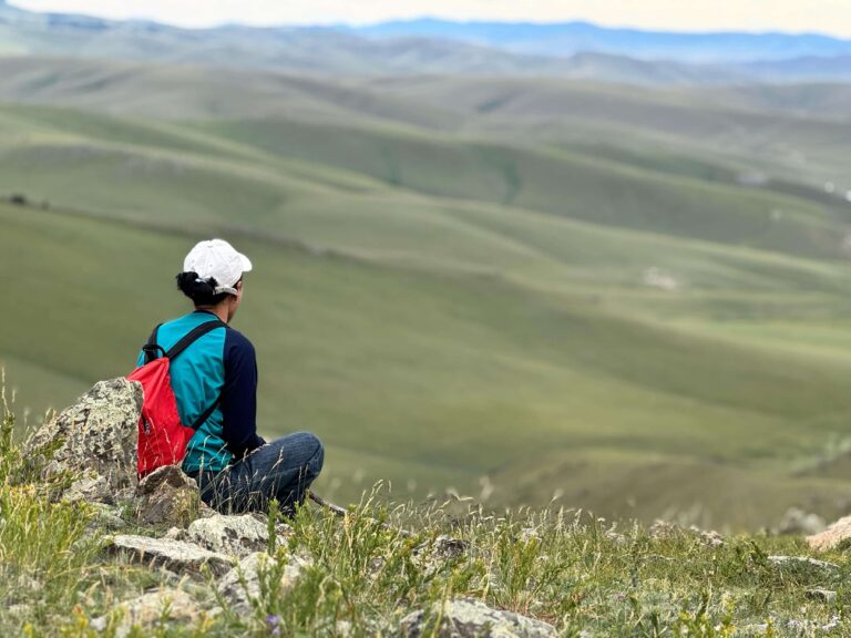 A peaceful view on Mongolian calligraphy on Eternal Landscapes Mongolia tour