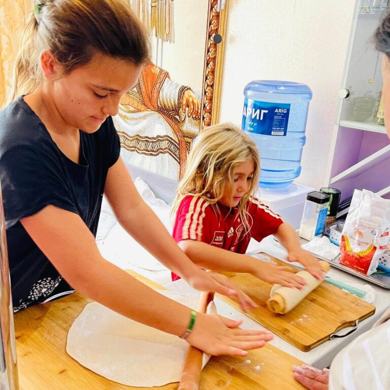 Learning how to prepare a Mongolian meal at our cookery class in Ulaanbaatar