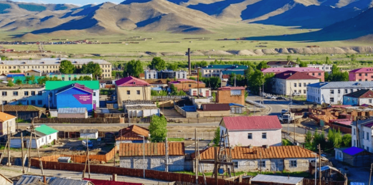 Small town in Mongolia